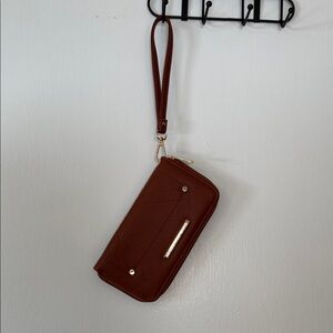 Mia K Collection Elegant Brown Women's Wristlet